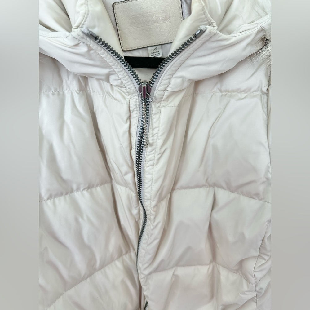 Coach Puffer Coat with Fur Trim Hood - Picture 8 of 13